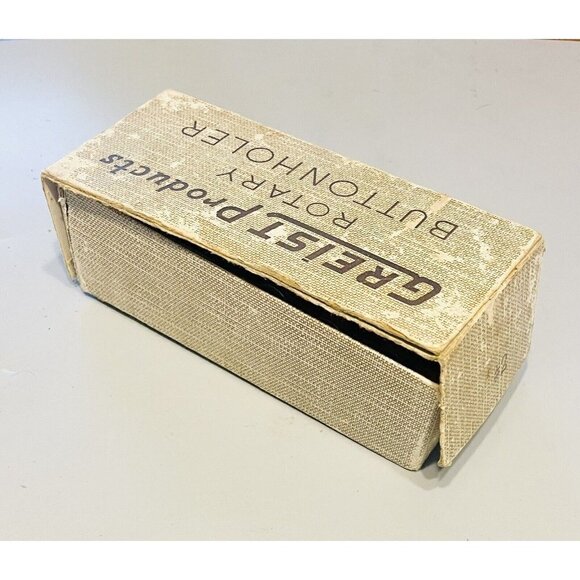Vintage 1950s GREIST Products Rotary Buttonholer w/ 5 Templates in Original Box - Picture 8 of 8
